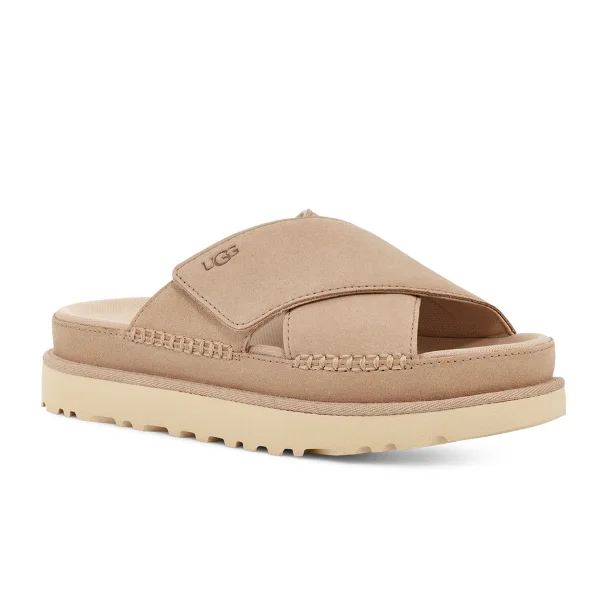 UGG Women's Goldenstar Cross Slide Driftwood