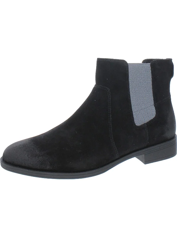 Alana Womens Suede Ankle Chelsea Boots