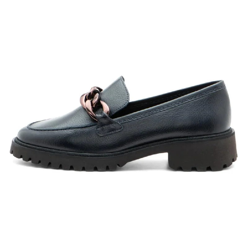 Ara Kiana Chunky Sole Chain Navy Loafer (Women's)