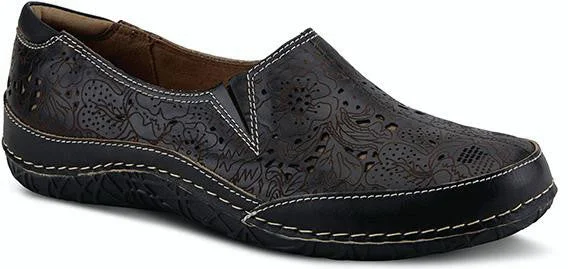 Libora Etched Loafer in Black