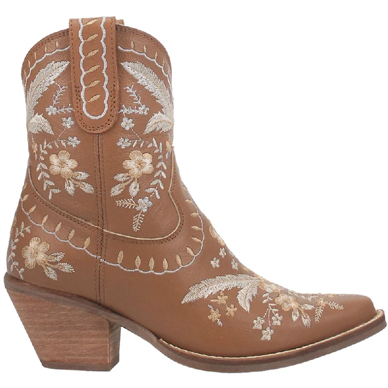 Primrose Embroidered Floral Snip Toe Cowboy Booties