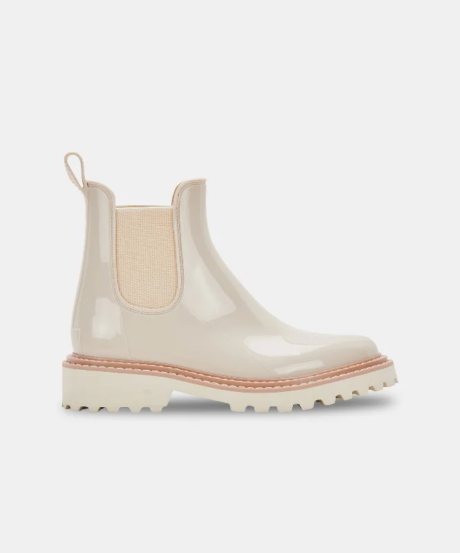 STORMY RAINBOOTS IVORY PATENT STELLA