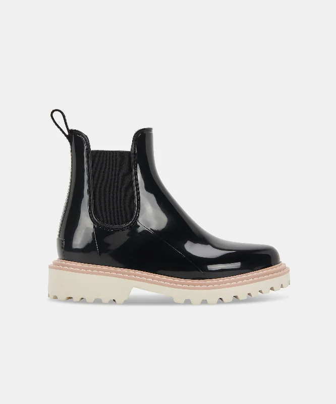 STORMY RAINBOOTS ONYX PATENT STELLA