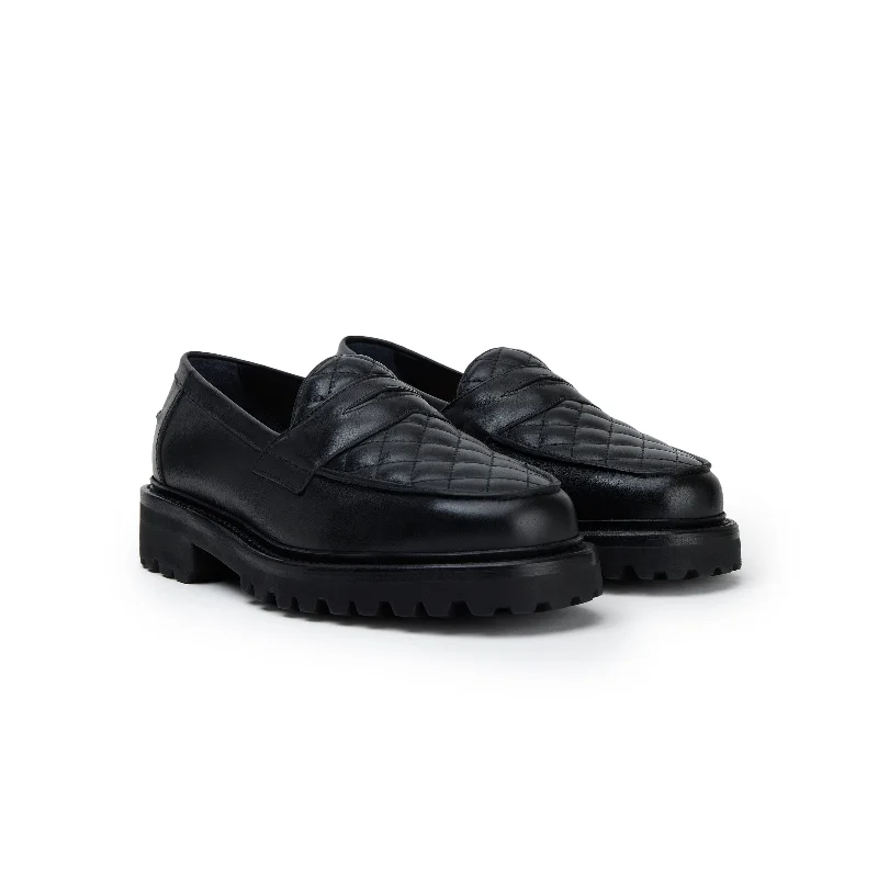 The Ellis Penny Loafer, Caviar Quilt, Vibram 1757 Lug Sole