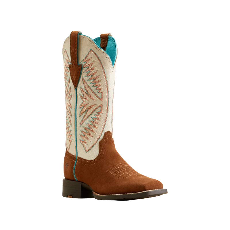 Ariat Women's Round Up Ruidoso Western Cedar Roughoutimate Pearl Suede Boots