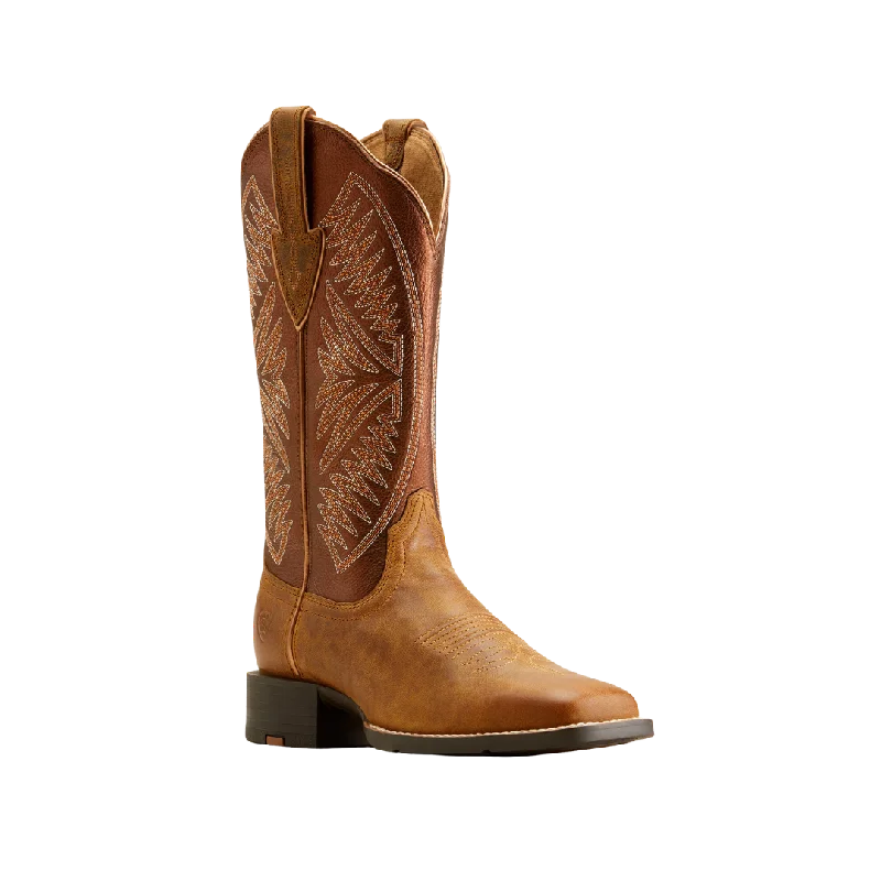 Ariat Women's Round Up Ruidoso Western Pearliburnished Chestnut Boots