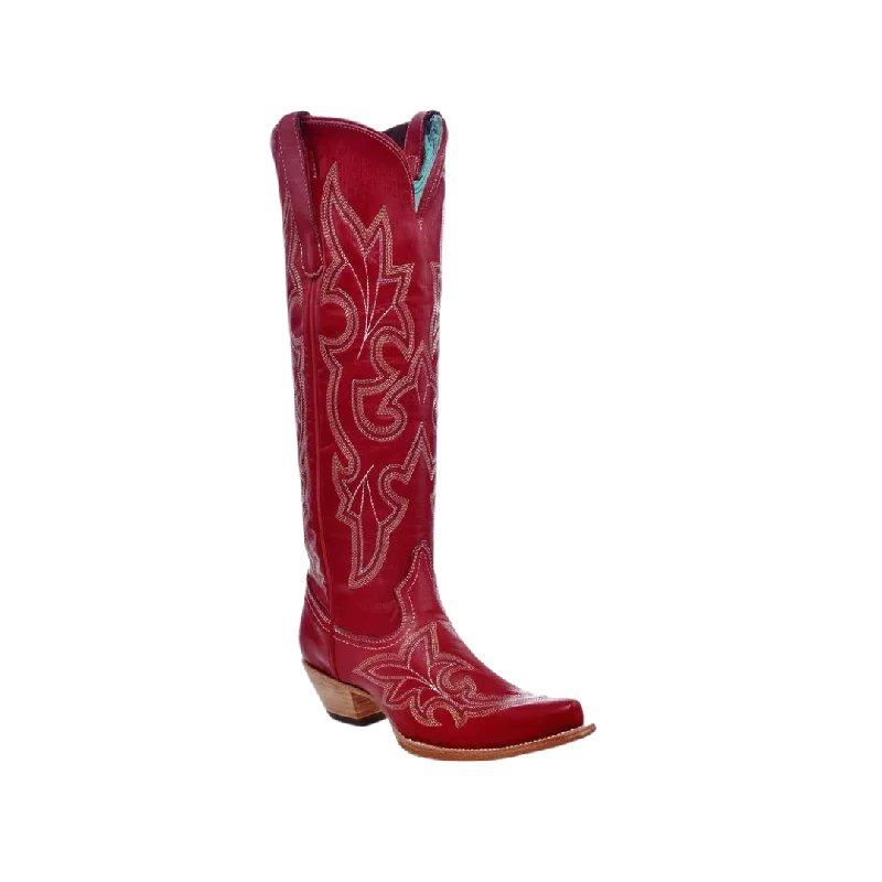 Corral Women's Corral Red Embroidery Tall Top Boot