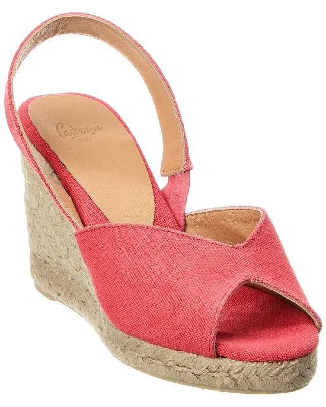 Castañer Brisa Canvas Slingback Wedge Sandal