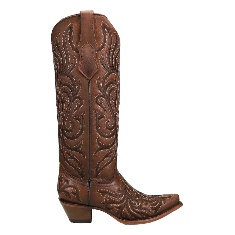 Embroidered Snip Toe Cowboy Boots