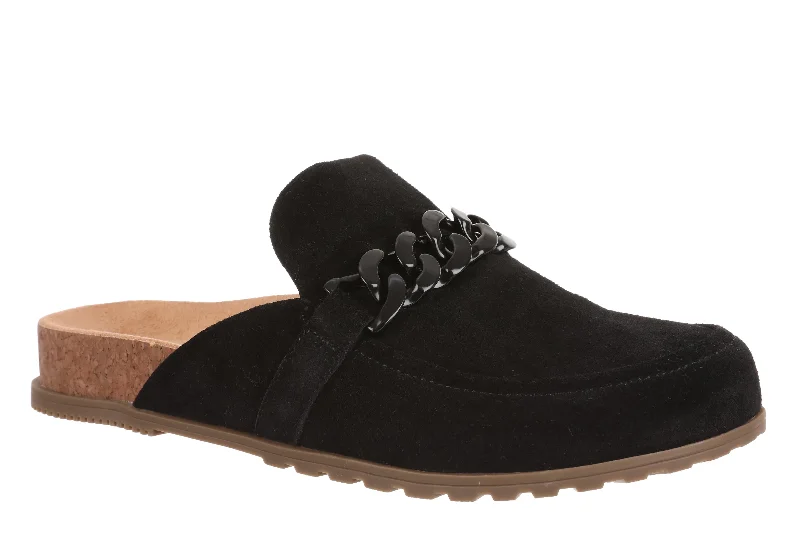 Vionic Georgie Mule Black Suede Women's