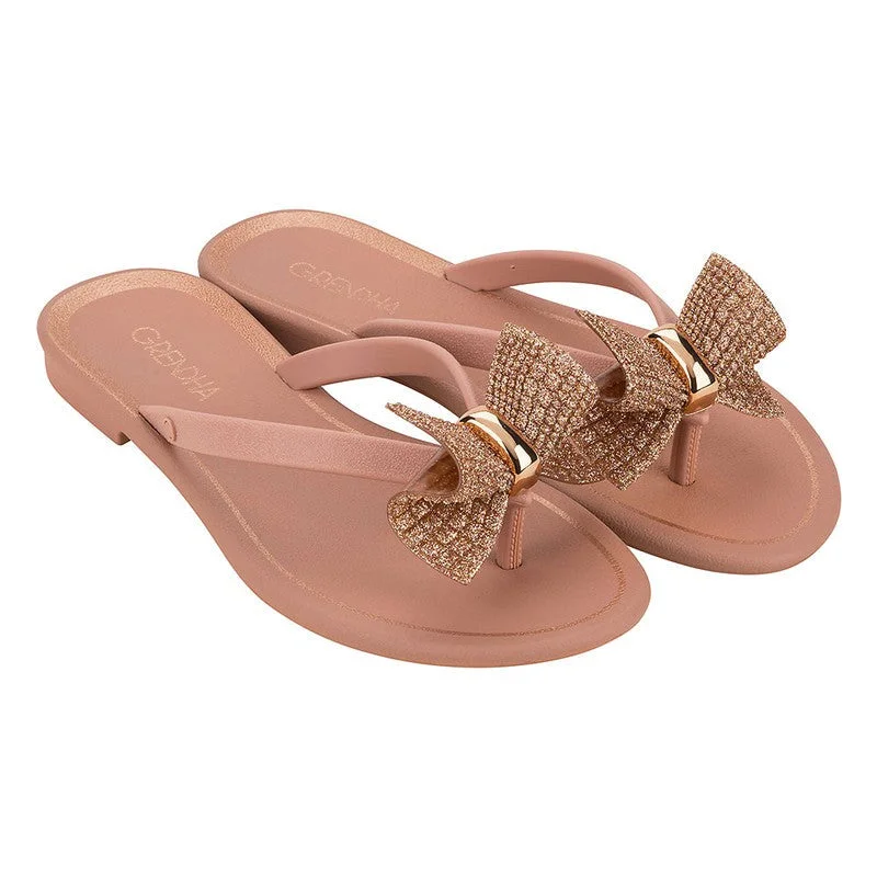 Grendha Thong with Bow Sandal - Nude