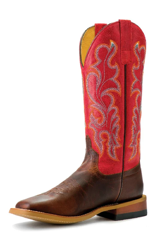 Miss Macie Bean Womens Bad Apple Leather Old Town Red Fashion Boots