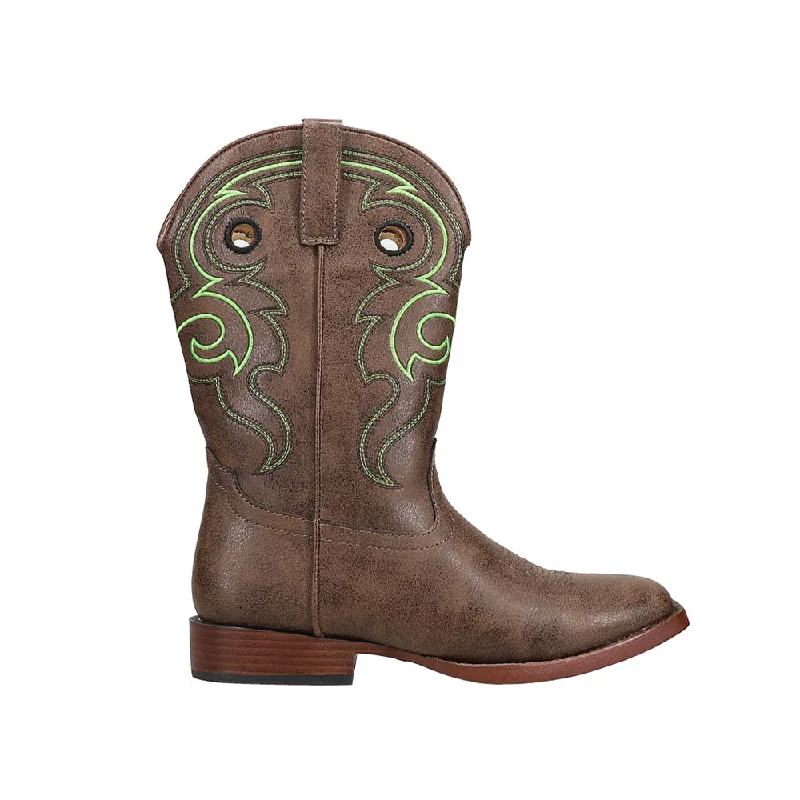 Reno Embroidered Square Toe Cowboy Boots (Little Kid)