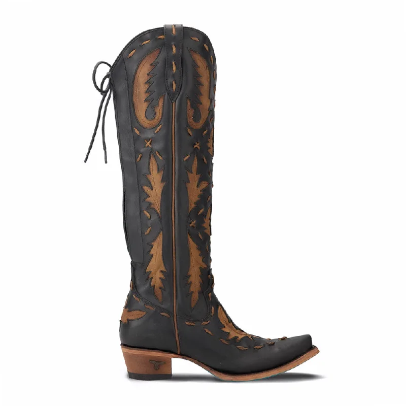 Reverie Overlay Corset Tooled-Inlay Snip Toe Cowboy Boots