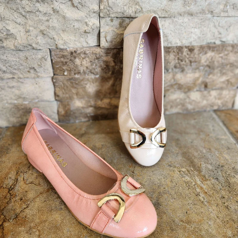 Sabrinas - Celine - Pink & Beige Patent Leather