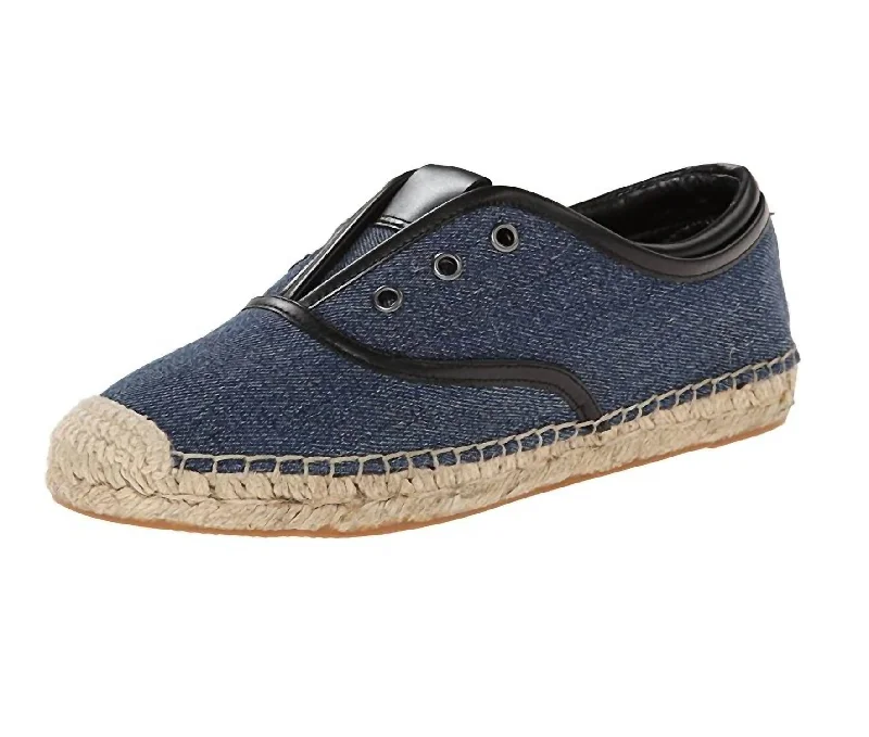 Women's Mako Denim Slip-On Oxford Espadrille Sneakers In Blue