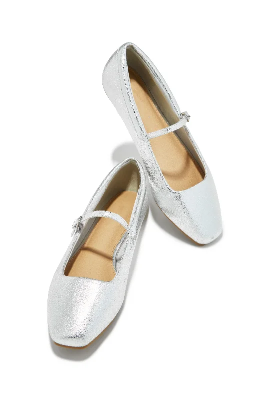 Zoe Flats - Silver