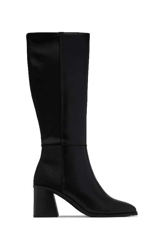 Jennifer Block Heel Boots - Black