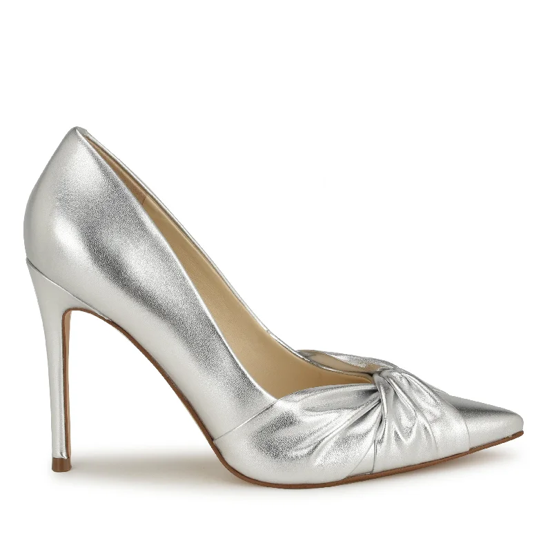 Faiza Knotted Pointy Toe Pumps